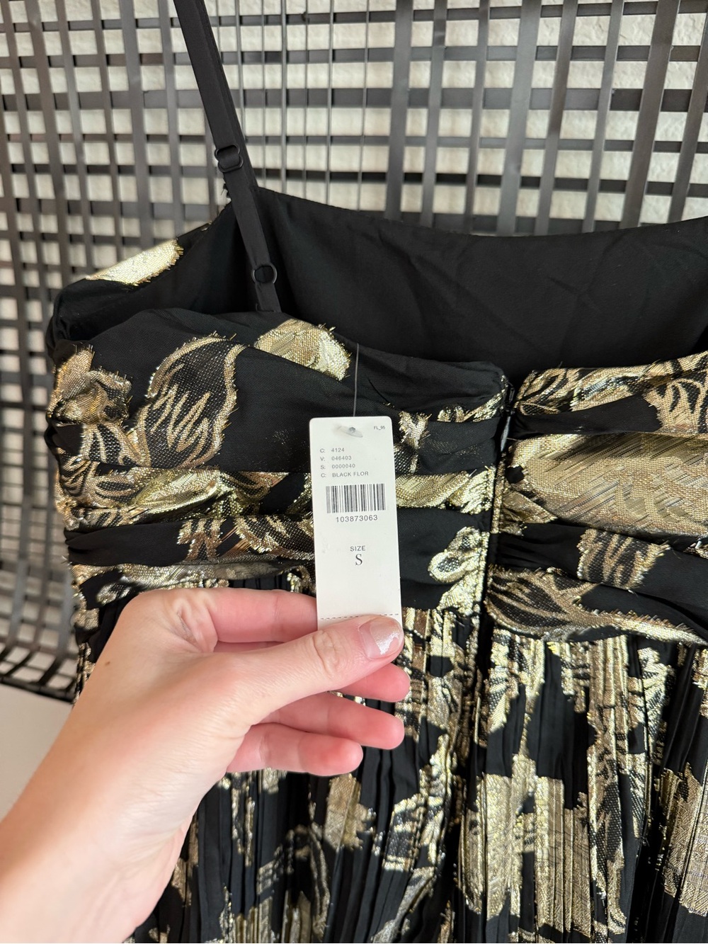 Anthropologie Hutch Mabel Foil Pleated Jumpsuit - Picture 9 of 10